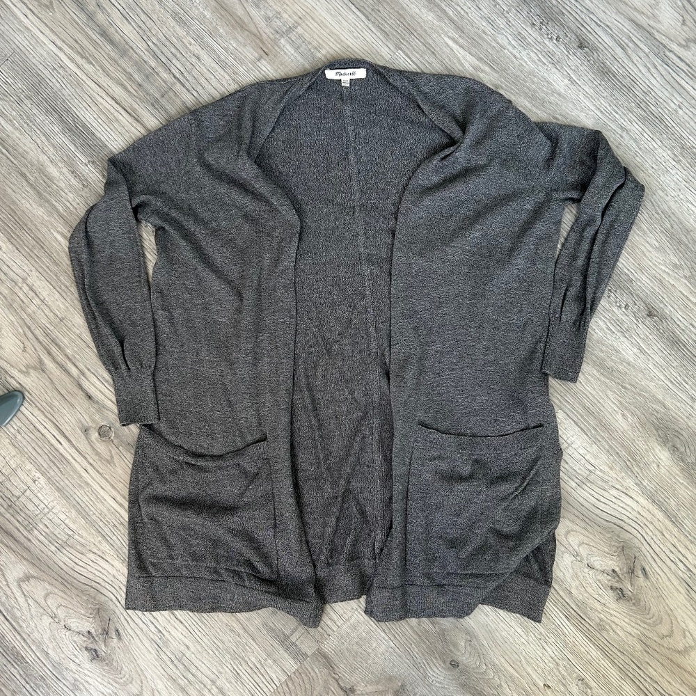Madewell Dark Gray Open Cardigan Sz‎ XXS